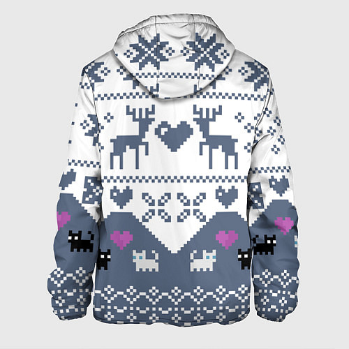 Мужская куртка Новогодняя любовь / 3D-Белый – фото 2