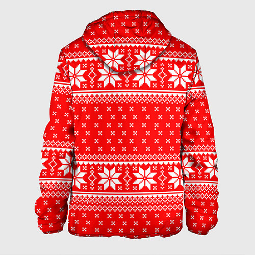 Мужская куртка Новогодние олени / 3D-Белый – фото 2