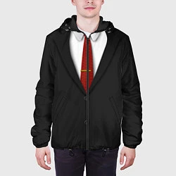 Куртка с капюшоном мужская Агент 47, цвет: 3D-черный — фото 2