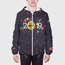 Куртка с капюшоном мужская 2019 New Year, цвет: 3D-белый — фото 2