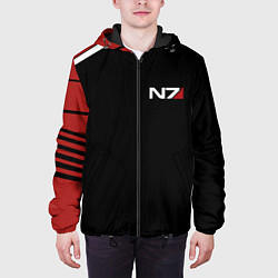 Куртка с капюшоном мужская MASS EFFECT N7 цвета 3D-черный — фото 2