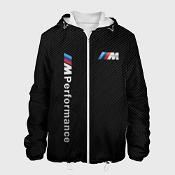 Куртка с капюшоном мужская BMW M PERFORMANCE CARBON КАРБОН, цвет: 3D-белый