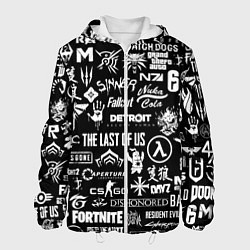 Куртка с капюшоном мужская Истинный геймер, цвет: 3D-белый