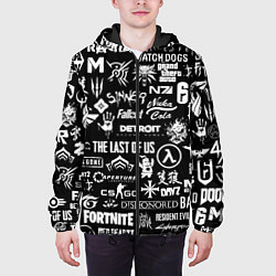 Куртка с капюшоном мужская Истинный геймер, цвет: 3D-черный — фото 2