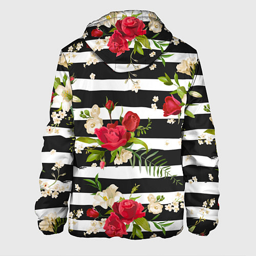 Мужская куртка Розы и орхидеи / 3D-Белый – фото 2