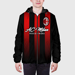 Куртка с капюшоном мужская AC Milan цвета 3D-черный — фото 2