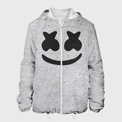 Куртка с капюшоном мужская Marshmello: Grey Face, цвет: 3D-белый