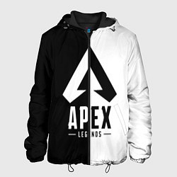 Куртка с капюшоном мужская Apex Legends: Black & White, цвет: 3D-черный