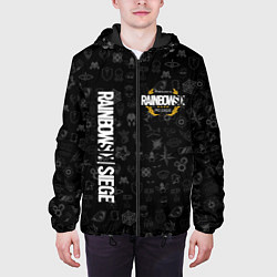Куртка с капюшоном мужская RAINBOW SIX SIEGE, цвет: 3D-черный — фото 2