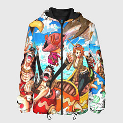 Куртка с капюшоном мужская One Piece, цвет: 3D-черный