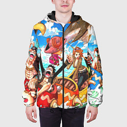 Куртка с капюшоном мужская One Piece, цвет: 3D-черный — фото 2