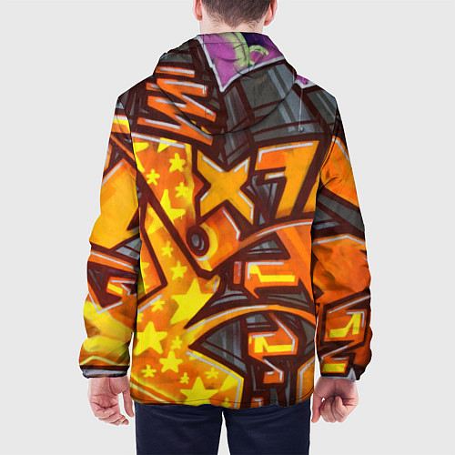 Мужская куртка Orange Graffiti / 3D-Черный – фото 4