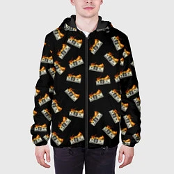 Куртка с капюшоном мужская Горящие баксы, цвет: 3D-черный — фото 2