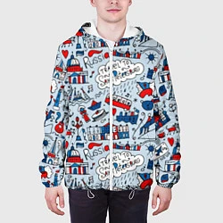 Куртка с капюшоном мужская Travel to Saint Petersburg, цвет: 3D-белый — фото 2