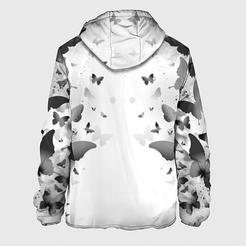 Мужская куртка BTS: Grey Butterflies / 3D-Белый – фото 2