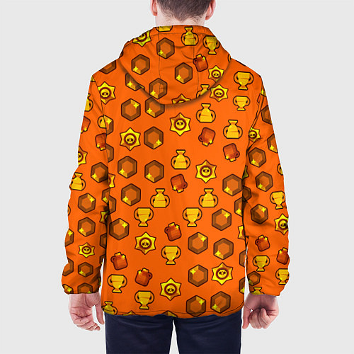 Мужская куртка Brawl Stars: Orange Team / 3D-Черный – фото 4