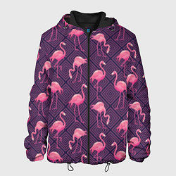 Мужская куртка Фиолетовые фламинго