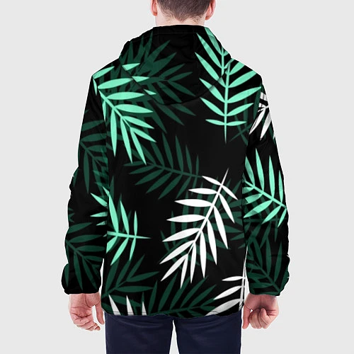 Мужская куртка Листья пальмы / 3D-Черный – фото 4