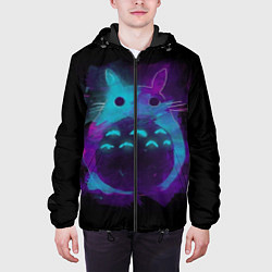 Куртка с капюшоном мужская Милый Тоторо, цвет: 3D-черный — фото 2