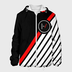 Куртка с капюшоном мужская 21 Pilots: Black Logo, цвет: 3D-белый