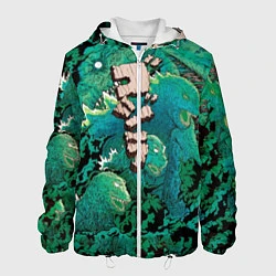 Куртка с капюшоном мужская Forest Godzilla, цвет: 3D-белый