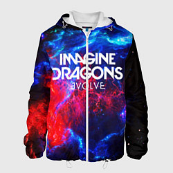 Куртка с капюшоном мужская IMAGINE DRAGONS, цвет: 3D-белый