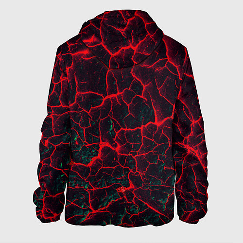 Мужская куртка Молнии красные абстрактные / 3D-Белый – фото 2