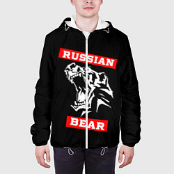 Куртка с капюшоном мужская RUSSIAN BEAR - WILD POWER, цвет: 3D-белый — фото 2