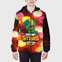Куртка с капюшоном мужская BRAWL STARS НОВОГОДНИЙ, цвет: 3D-черный — фото 2