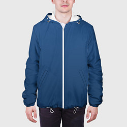 Куртка с капюшоном мужская 19-4052 Classic Blue, цвет: 3D-белый — фото 2