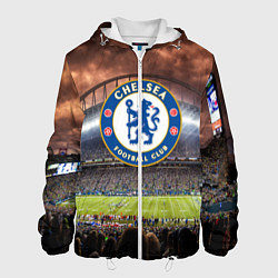 Куртка с капюшоном мужская FC Chelsea, цвет: 3D-белый