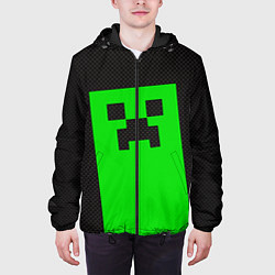 Куртка с капюшоном мужская MINECRAFT карбон, цвет: 3D-черный — фото 2