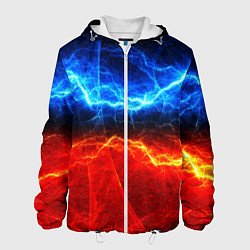 Куртка с капюшоном мужская Лёд и огонь, цвет: 3D-белый