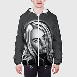 Куртка с капюшоном мужская BILLIE EILISH, цвет: 3D-белый — фото 2