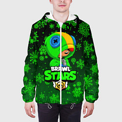 Куртка с капюшоном мужская BRAWL STARS НОВОГОДНИЙ, цвет: 3D-белый — фото 2