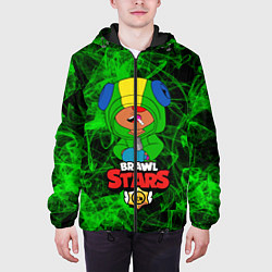 Куртка с капюшоном мужская BRAWL STARS LEON, цвет: 3D-черный — фото 2