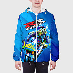Куртка с капюшоном мужская Suzuki MotoGP, цвет: 3D-белый — фото 2
