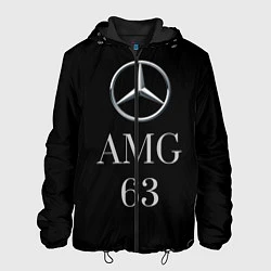 Куртка с капюшоном мужская Mersedes AMG 63, цвет: 3D-черный