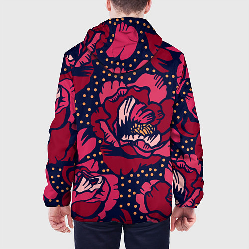 Мужская куртка Цветы / 3D-Черный – фото 4