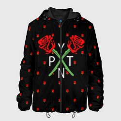Куртка с капюшоном мужская Payton Moormeier: Roses, цвет: 3D-черный