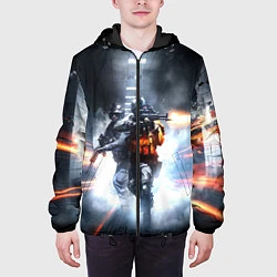 Куртка с капюшоном мужская Battlefield, цвет: 3D-черный — фото 2