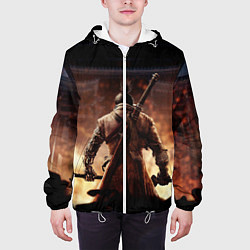 Куртка с капюшоном мужская Sekiro shadows die twice, цвет: 3D-белый — фото 2