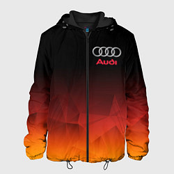 Куртка с капюшоном мужская AUDI, цвет: 3D-черный