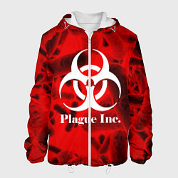 Куртка с капюшоном мужская PLAGUE INC, цвет: 3D-белый