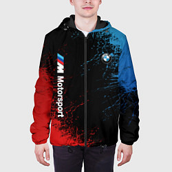 Куртка с капюшоном мужская БМВ Мотоспорт, цвет: 3D-черный — фото 2