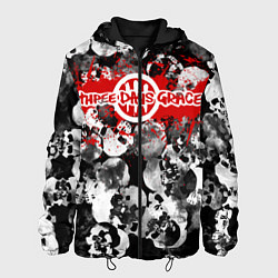 Куртка с капюшоном мужская Three days grace, цвет: 3D-черный