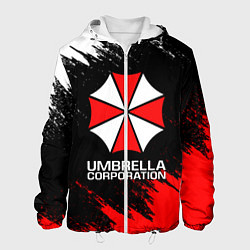 Куртка с капюшоном мужская UMBRELLA CORP, цвет: 3D-белый