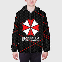 Куртка с капюшоном мужская UMBRELLA CORP, цвет: 3D-черный — фото 2