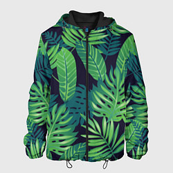 Куртка с капюшоном мужская Тропики, цвет: 3D-черный