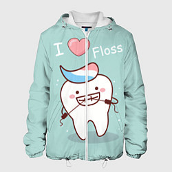 Куртка с капюшоном мужская Tooth, цвет: 3D-белый